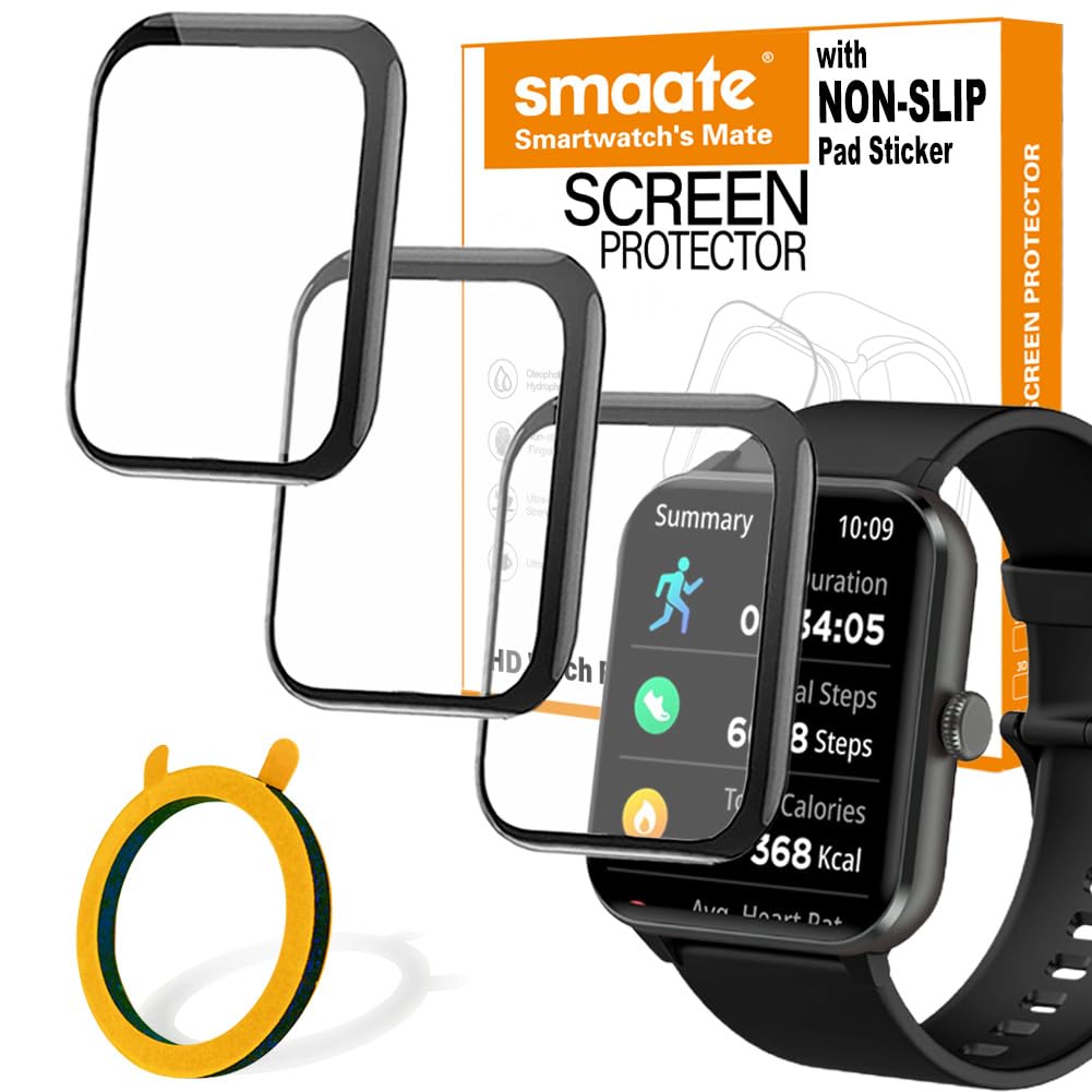 smaate 3D Screen Protector Compatible with Blackview R50PRO 1 85 inches Fitness Tracker Smart Watch PMMA Material Anti-shatter