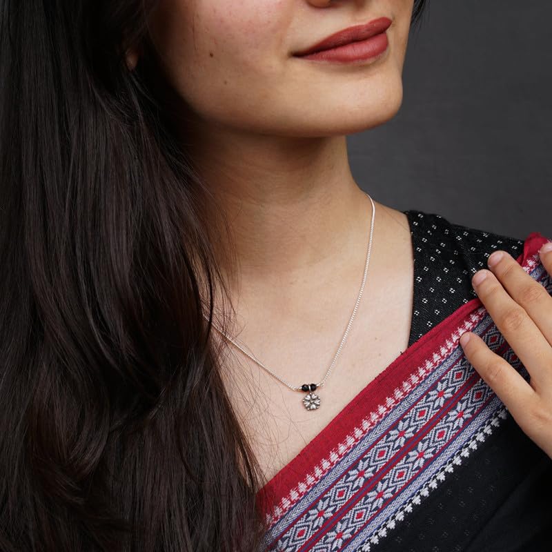 Image of House Of Aadyaa Handmade Silver Mangalsutra for Women | Made in 92.5 Silver | Silver Gifts for Women