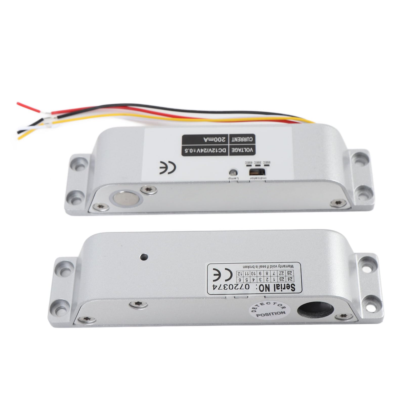 Aramox Electric Drop Screw/Fastener Lock 12V 24V NC Mode Security Electronic Lock with Time Delay for Wooden Metal Fire Doors Sturdy Aluminum Alloy Design