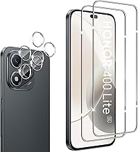 Screen Protector for Honor 400 Lite 5G for Tempered Glass, Pack of 2 Tempered Glass with 2 Camera Tempered Glass Screen Protector, Anti-Scratch Film 9H Hardness HD Protective Glass