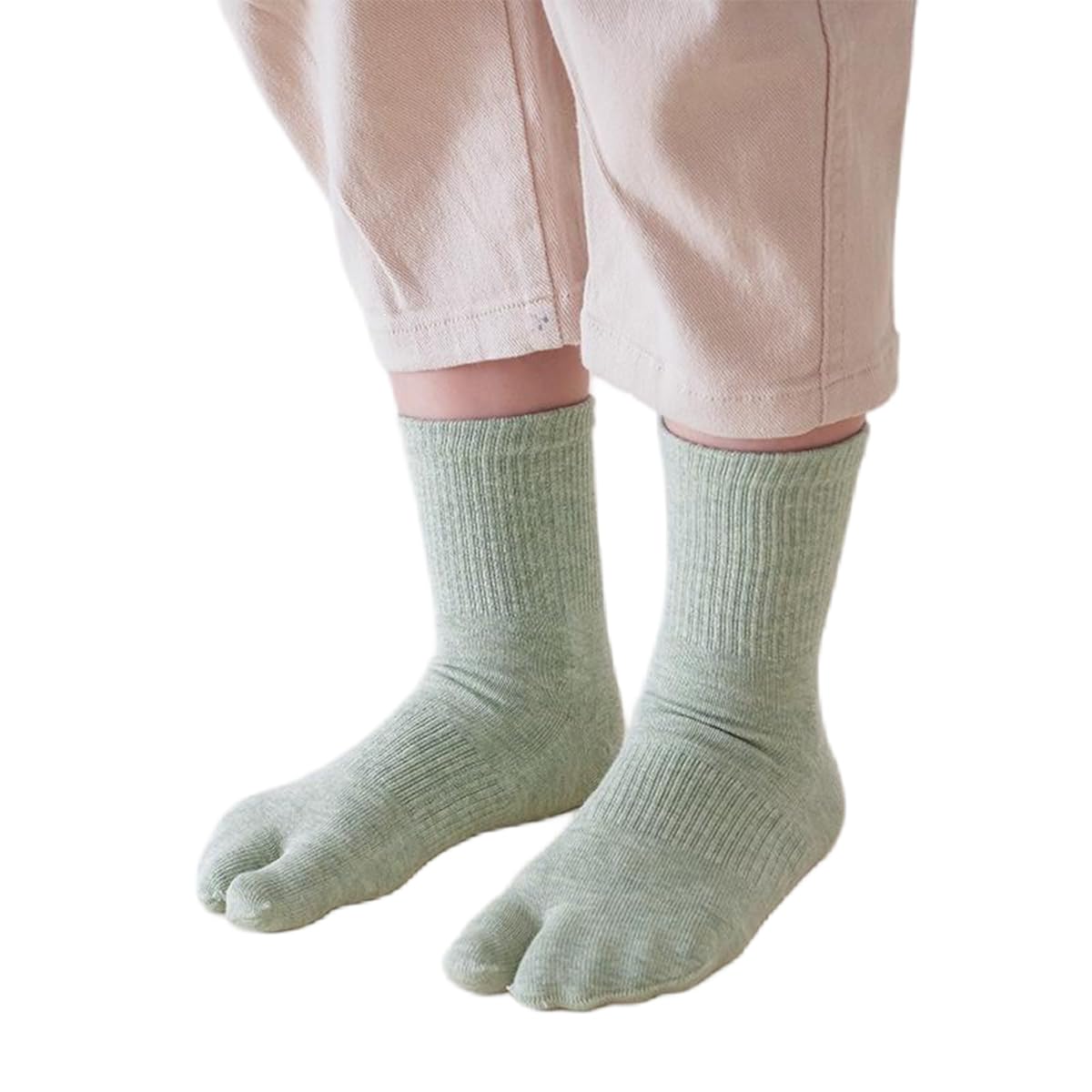 Tabi Lot de 6 paires de chaussettes de sport en coton à bout fendu pour enfants filles garçons de 2 à 15 ans