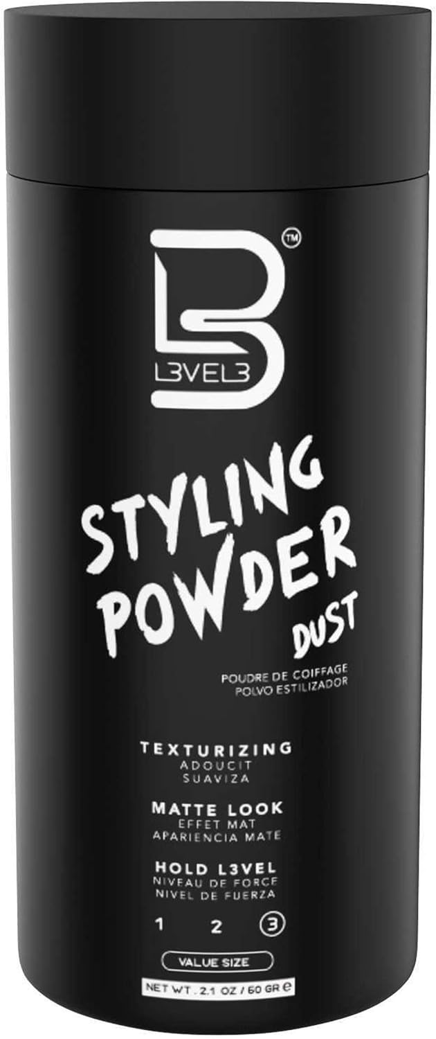 L3 Level 3 Styling Powder – Natural Look Mens Powder Easy to apply without oil or grease residue – Delivers matte finish (60g