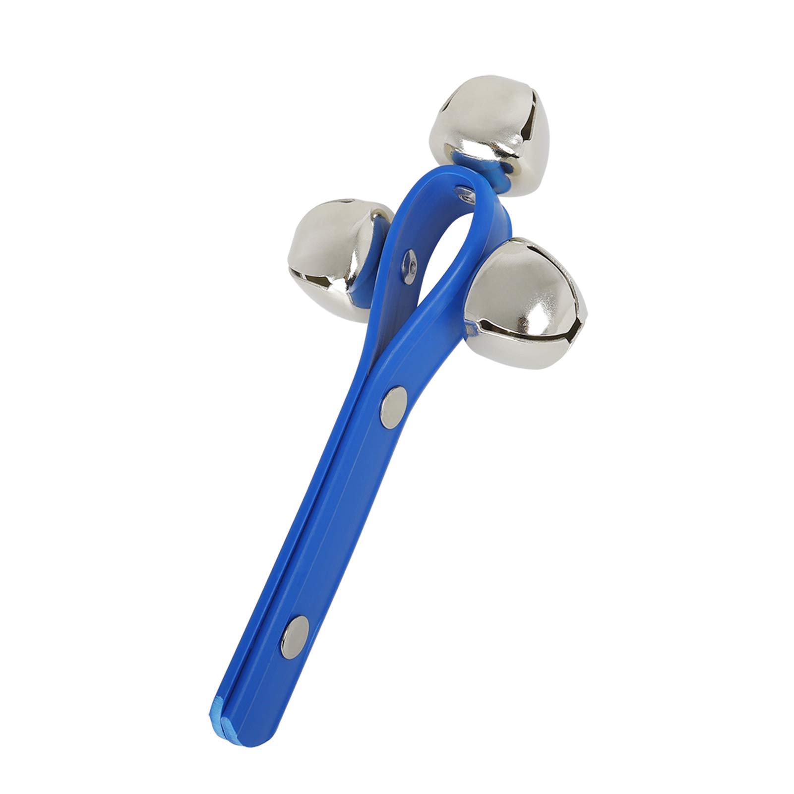 Labymos Handle Bell Shaker Handbell Stick Percussion Musical Toy with 3 Jingle Bells for Children