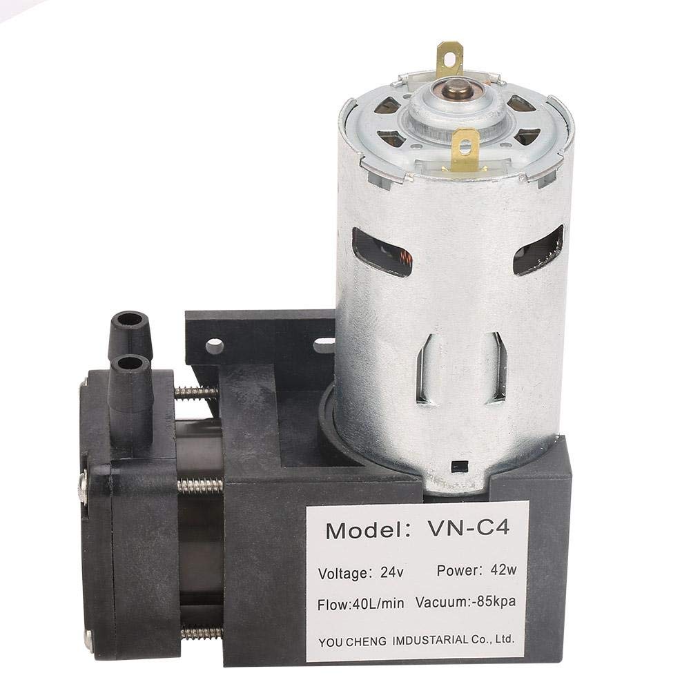 Candeon DC 24V Micro Vacuum Pump, Oilless, Low Noise, High Efficiency, 85KPa, 40L/min, Portable, Electric, VN-C4