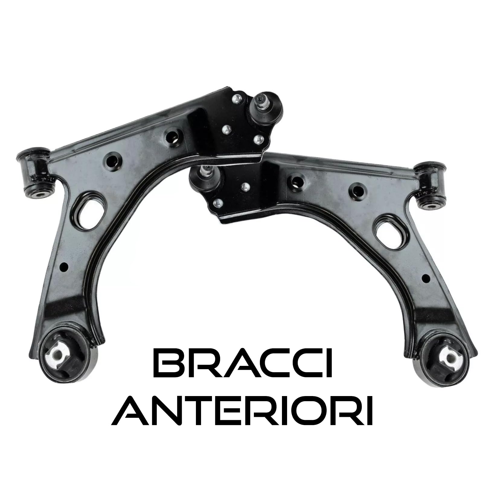KIT BRACCI SOSPENSIONE ANTERIORE PER AVANTRENO 6 PEZZI - BRACCI + BIELLETTE BARRA STABILIZZATRICE + TESTINE SCATOLA STERZO (Per Opel Corsa D)