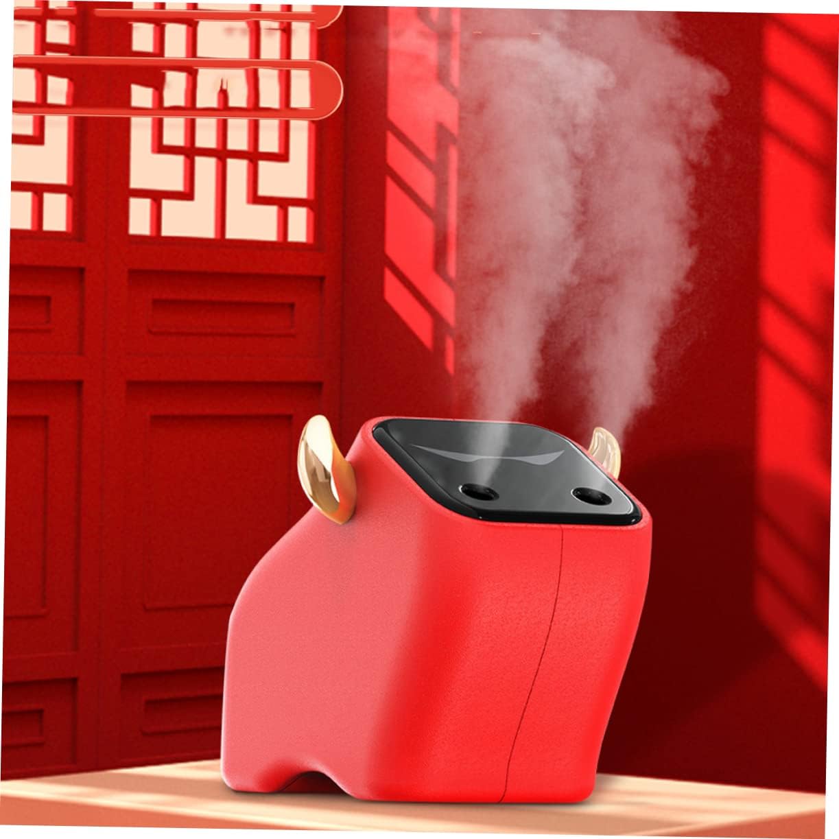 Zerodeko 1pc Silent Car Humidifier Compact Usb Air for Home and Travel Red Color for Office Bedside and Rooms