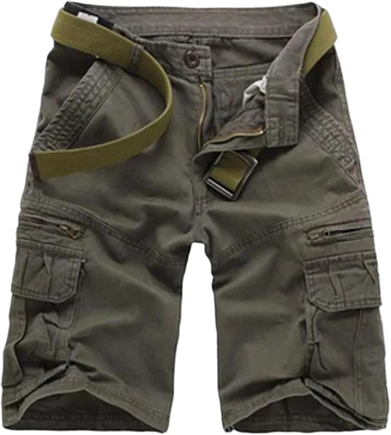 Summer Casual Shorts Men Cotton Cargo Shorts Mens Multi Pocket Knee Length Pant Streetwear Shorts for Men