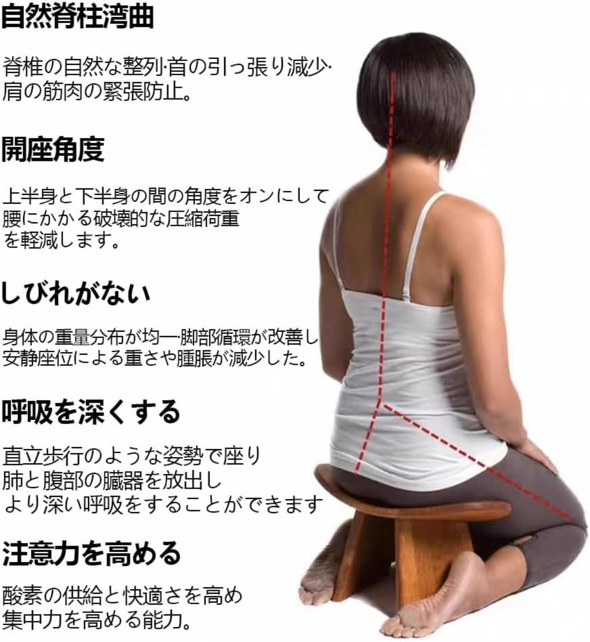 Amazon｜Guxiuyi 正座椅子 あぐら座椅子 天然木材 小巧携帯 正座姿勢