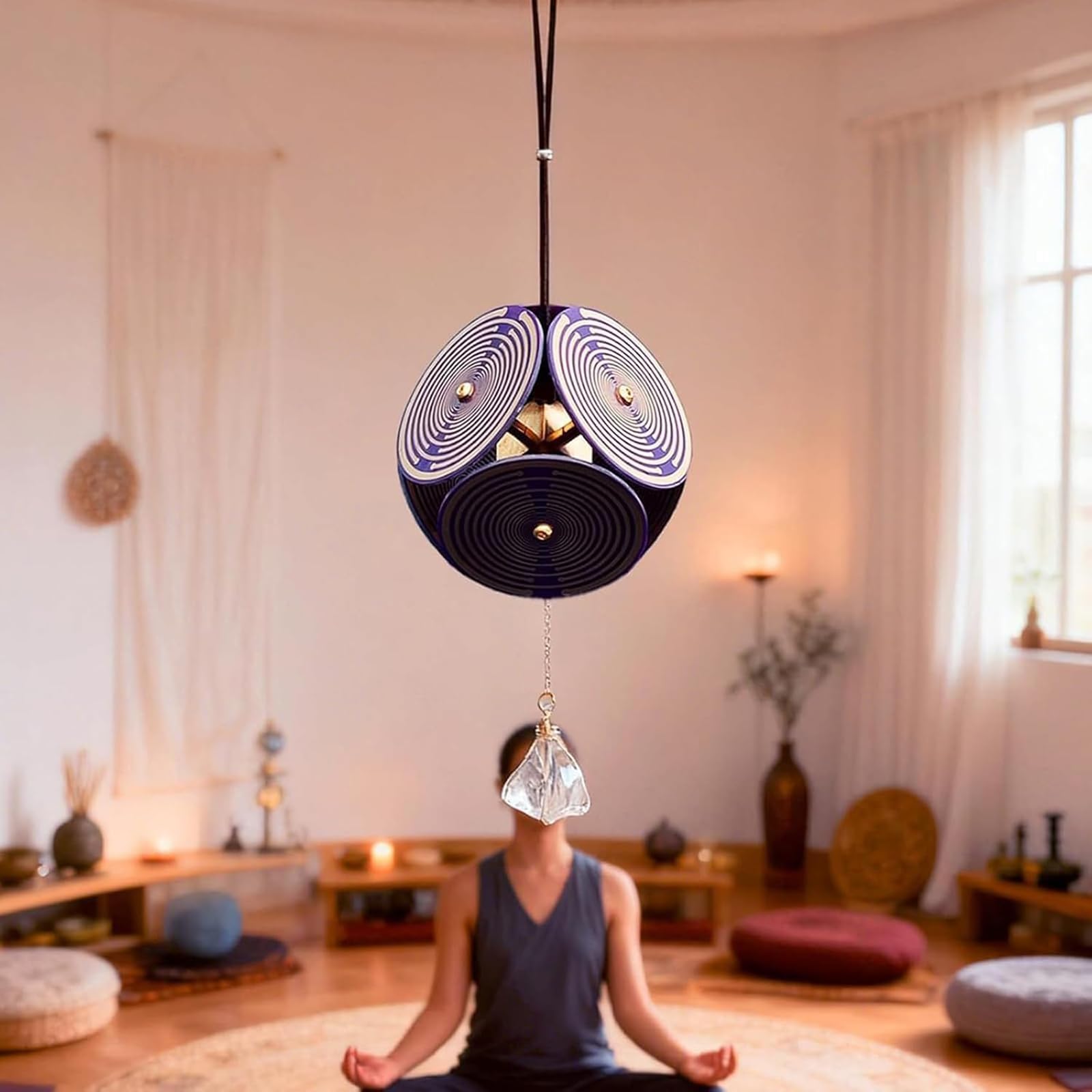 Colgante de antena de campo magnético para meditación y equilibrio