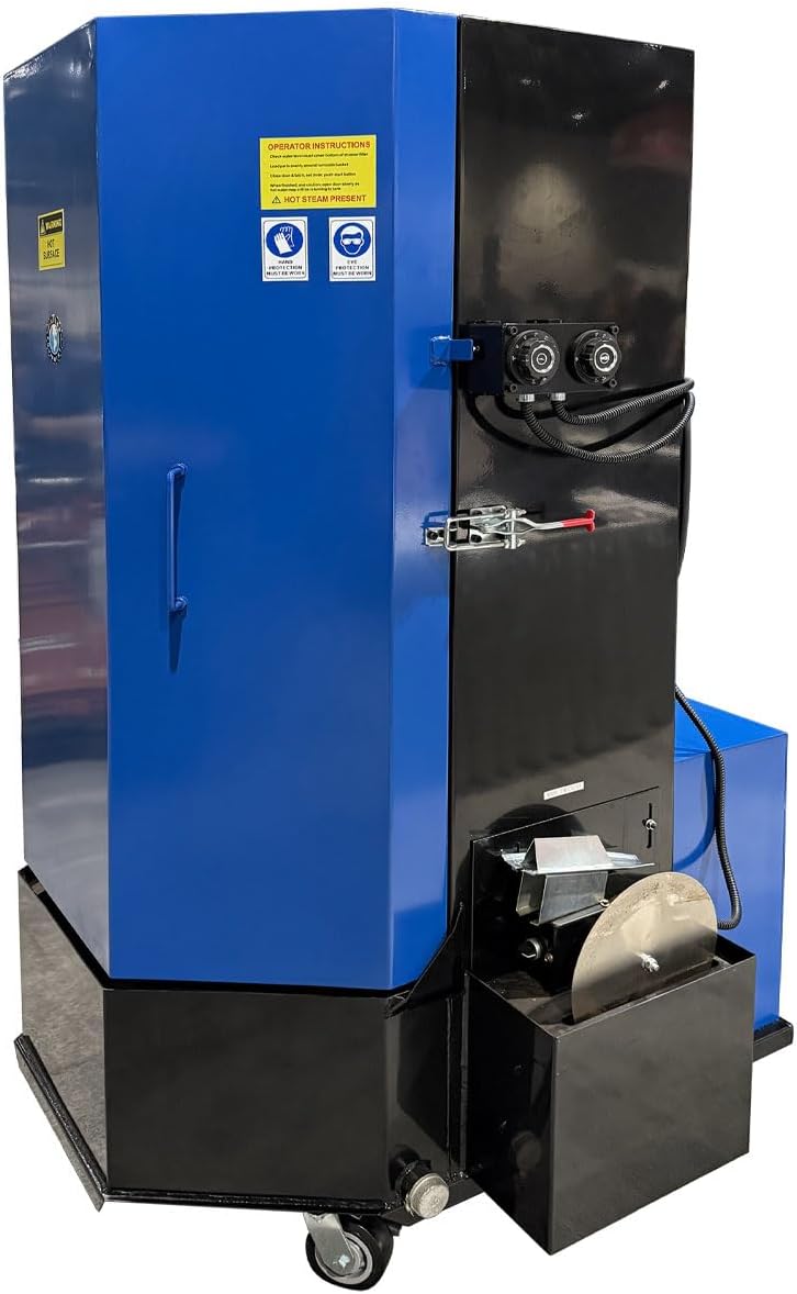 ATLAS Automotive Equipment STW-750 Spray Wash Cabinet, Extra Large Cleaning Space, Powder Coat Finish, Heavy Duty Construction, 1,000 lb. Capacity Turntable, 220 Volt, 60 Min Timer, 43 GPM Pump