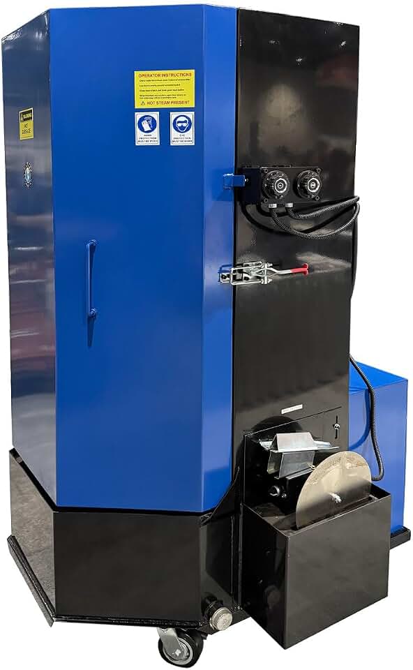 ATLAS Automotive Equipment STW-750 Spray Wash Cabinet, Extra Large Cleaning Space, Powder Coat Finish, Heavy Duty Construction, 1,000 lb. Capacity Turntable, 220 Volt, 60 Min Timer, 43 GPM Pump