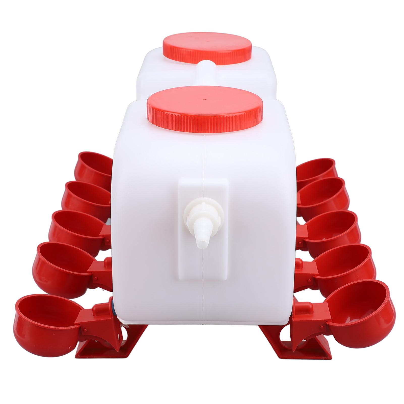 Abbeveratoio per Pollame da 10 Litri con Ricarica Automatica, Mangiatoia Sigillata per Acqua Polli Allevamenti, Pappagalli, Anatre, di Abbeveraggio Sicuro Ed Efficiente (L)