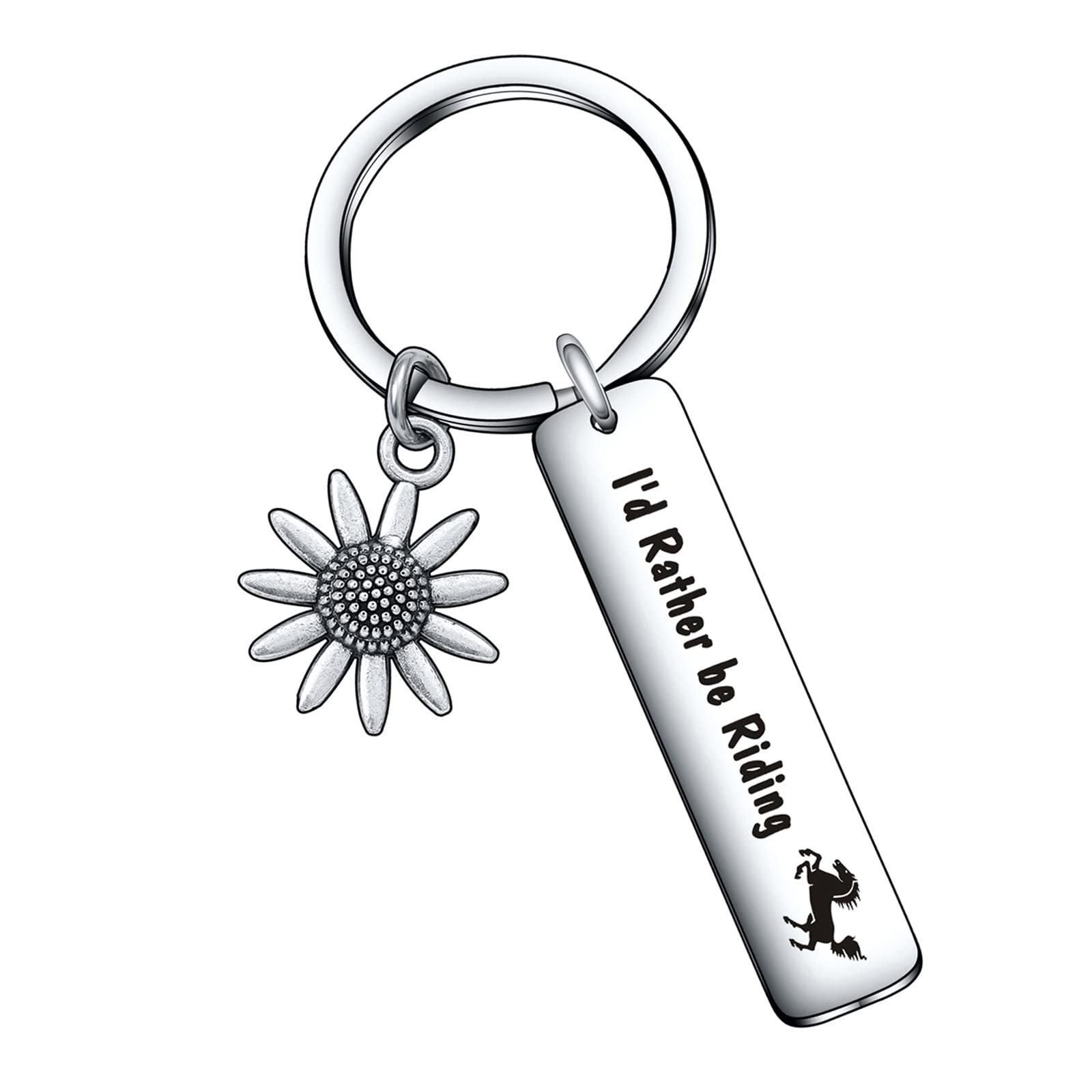 De&aiDe&ai Horse Rider Keychain Boyfriend Gift Horse Theme Jewelry Equestrian Coach Gift Brother Jewelry