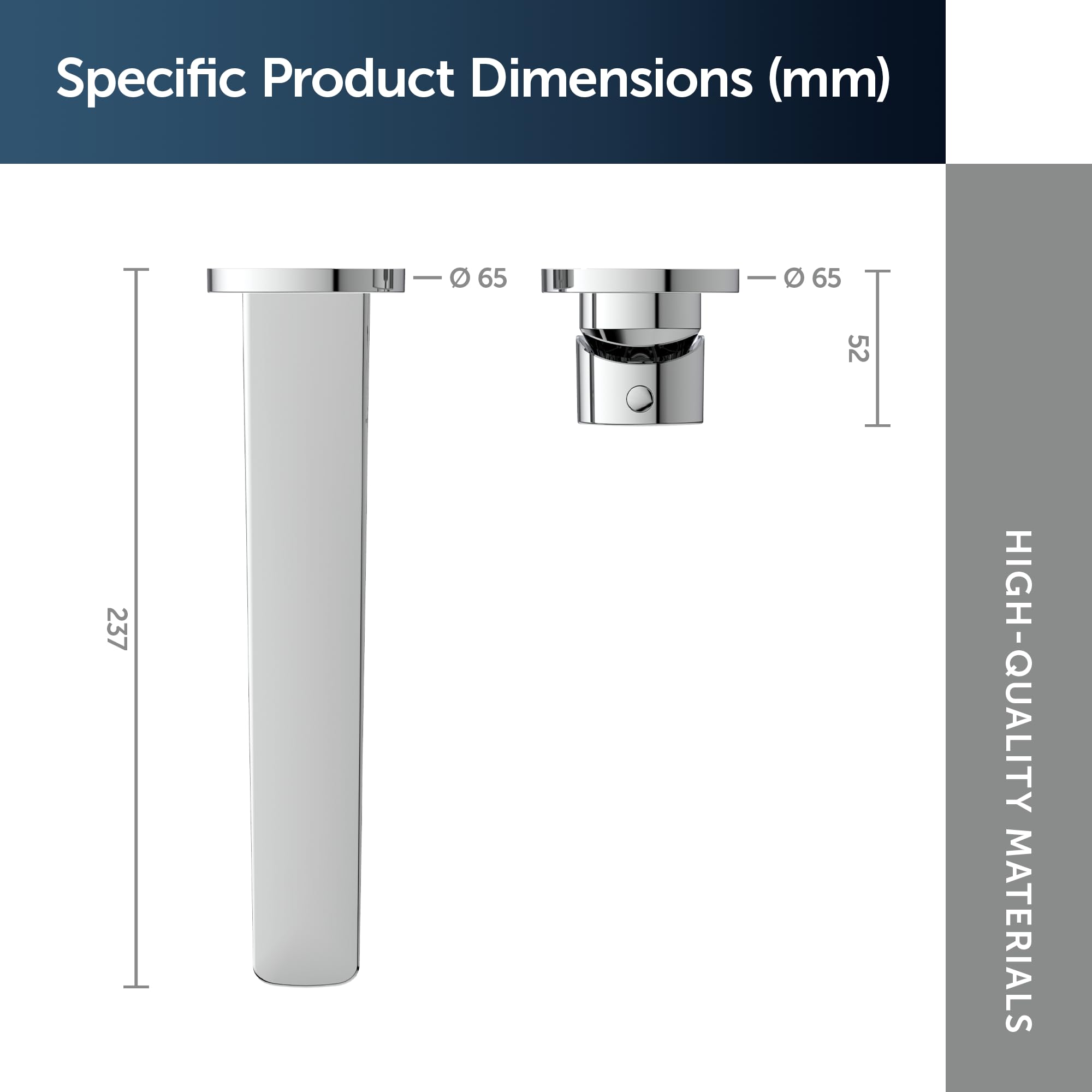 Ideal Standard BD133AA Cerafine O ścienna bateria umywalkowa, montaż ścienny, armatura łazienkowa z wylewką, bateria mieszakowa, oszczędzająca wodę, chrom