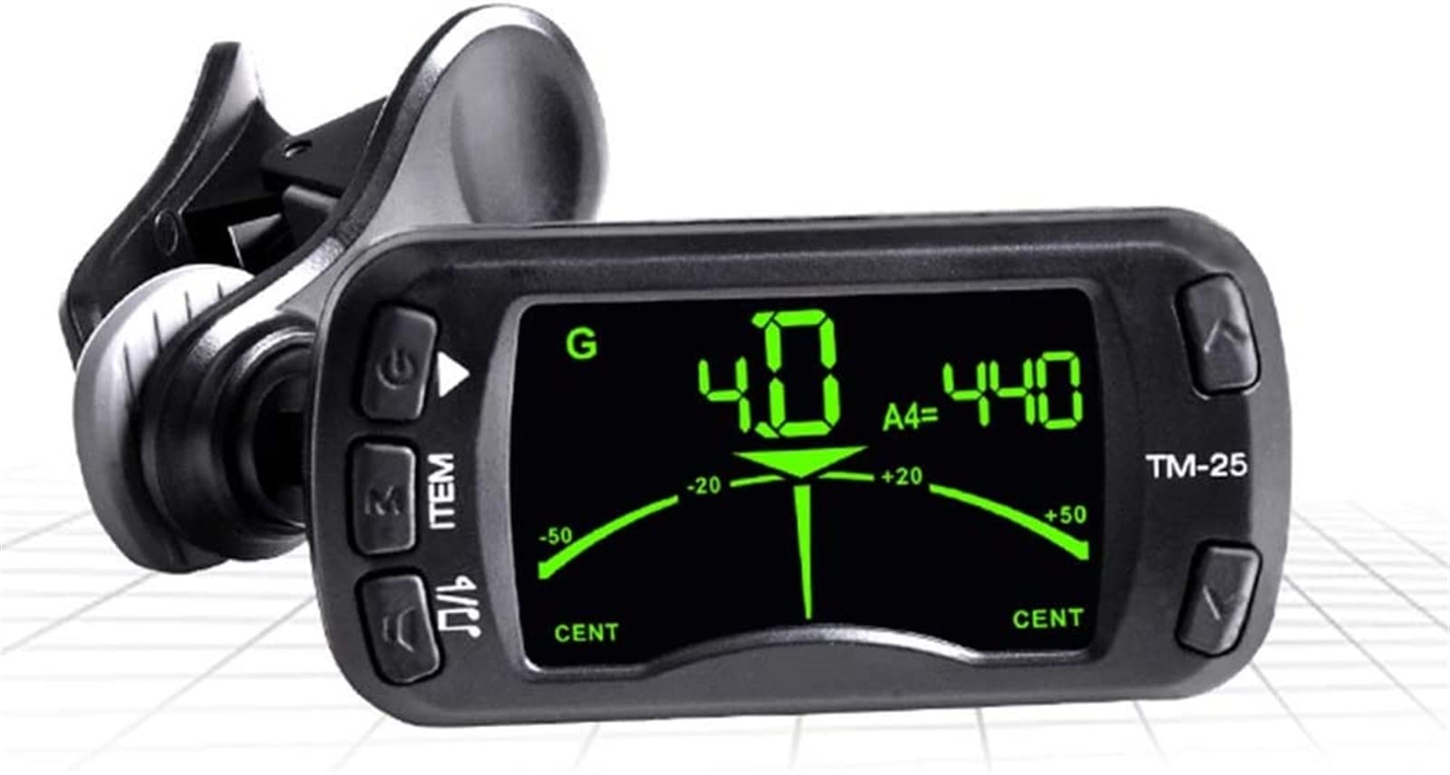 Guitar Tuner Clip Metronome Multifunzione Portatile Portatile Elettrico Chitarra Guitar Bass Violin Ukulele