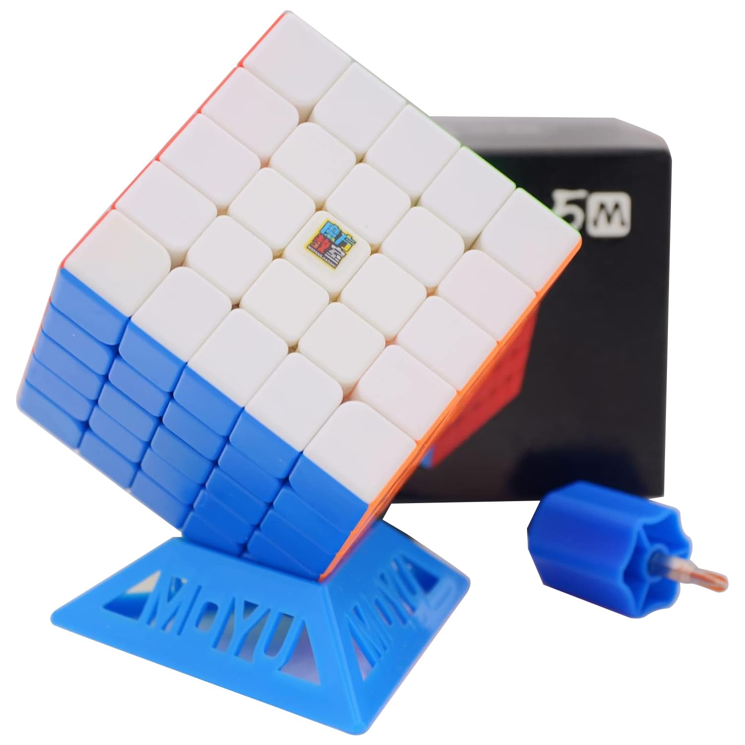 hawkister moyu meilong 5m 5x5 magnetic stickerless speed cube | wca competition 5x5x5 twisty puzzle | medium-strength magnet alignment & anti-pop core