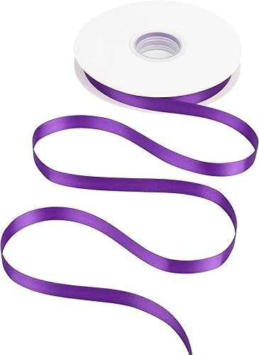 Cinta de Navidad de satén morado de 12 pulgada para envolver regalos, arreglos florales, manualidades, invitación para despedida de soltera, 50