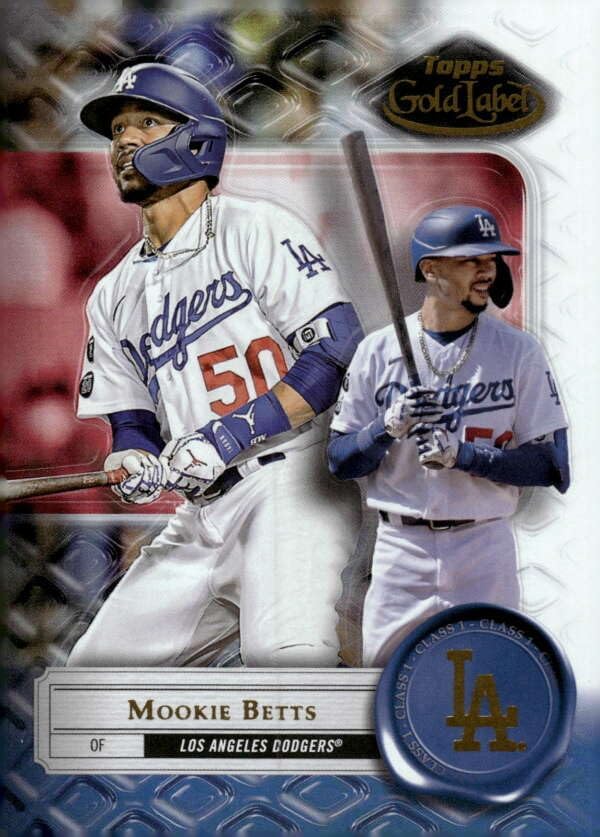 2022 TOPPS GOLD LABEL CLASS 1#16 MOOKIE BETTS LOS ANGELES DODGERS BASEBALL OFFICIAL TRADING CARD OF MLB