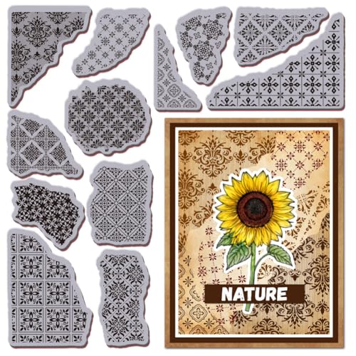 GLOBLELAND Fliesen Haftstempel Vintage Textur Mosaik