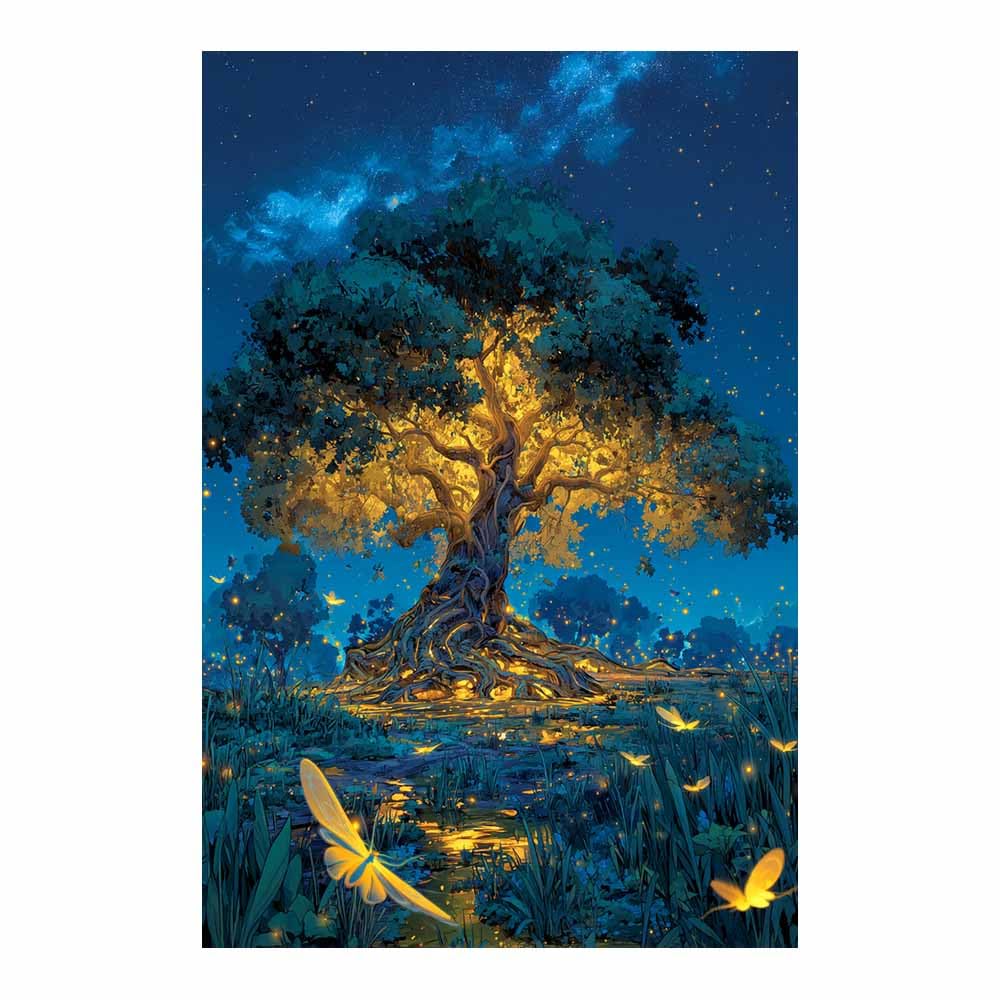 XENIOU Tree Of Life Wall Art Whitese Butterflyss tree canvas wall art, prints for walls, for living room bathroom Bedroom Home Decoration.(Multicolor)-70x100cm Unframed
