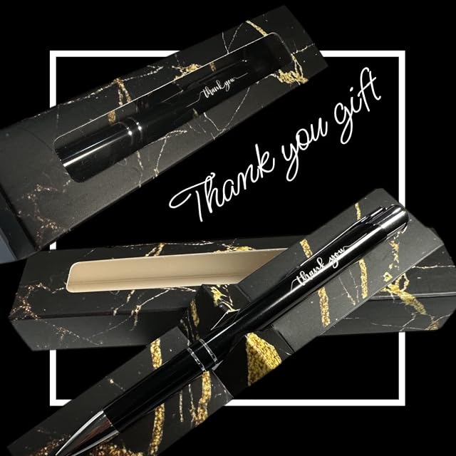 Thank You Gift, Custom Thank You Pen + Gift Box, Laser Engraved Thank You Pen, NHS Pens, Teacher Gift, Boss Pen, Thank You Gift, Engraved Ballpoint Pen, Black Colours/Black Ink