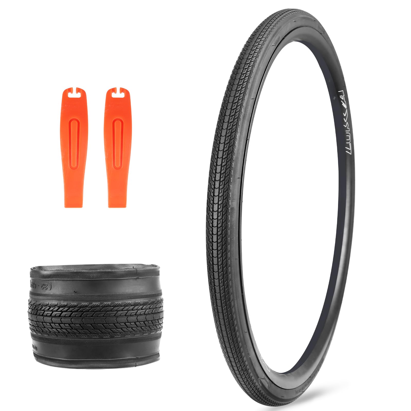 MEGHNA 700C Road Bike Tire Foldable 700 x 28C/32C Tire for Road Racing 28-622mm/32-622mm Fast Rolling Tire Replacement for Road Bicycle Hybrid Bike Commuter Bike
