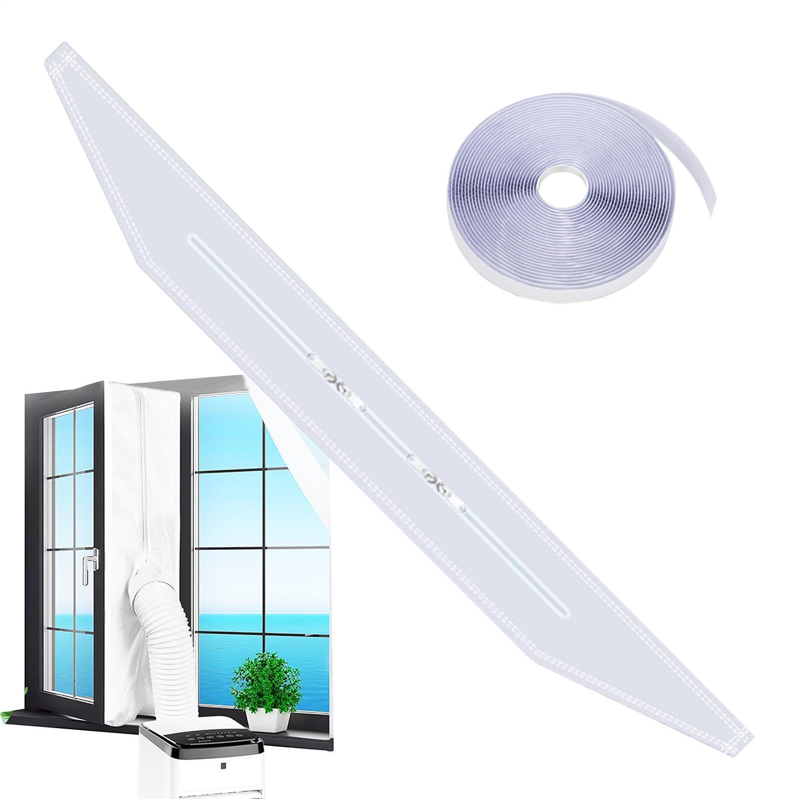 Guarnizione Finestra Condizionatore d'Aria Copertura Deflettore Tessuto | Isolamento Per Condizionatore Da Finestra Per Inverno, , Seminterrato, Garage E Camper
