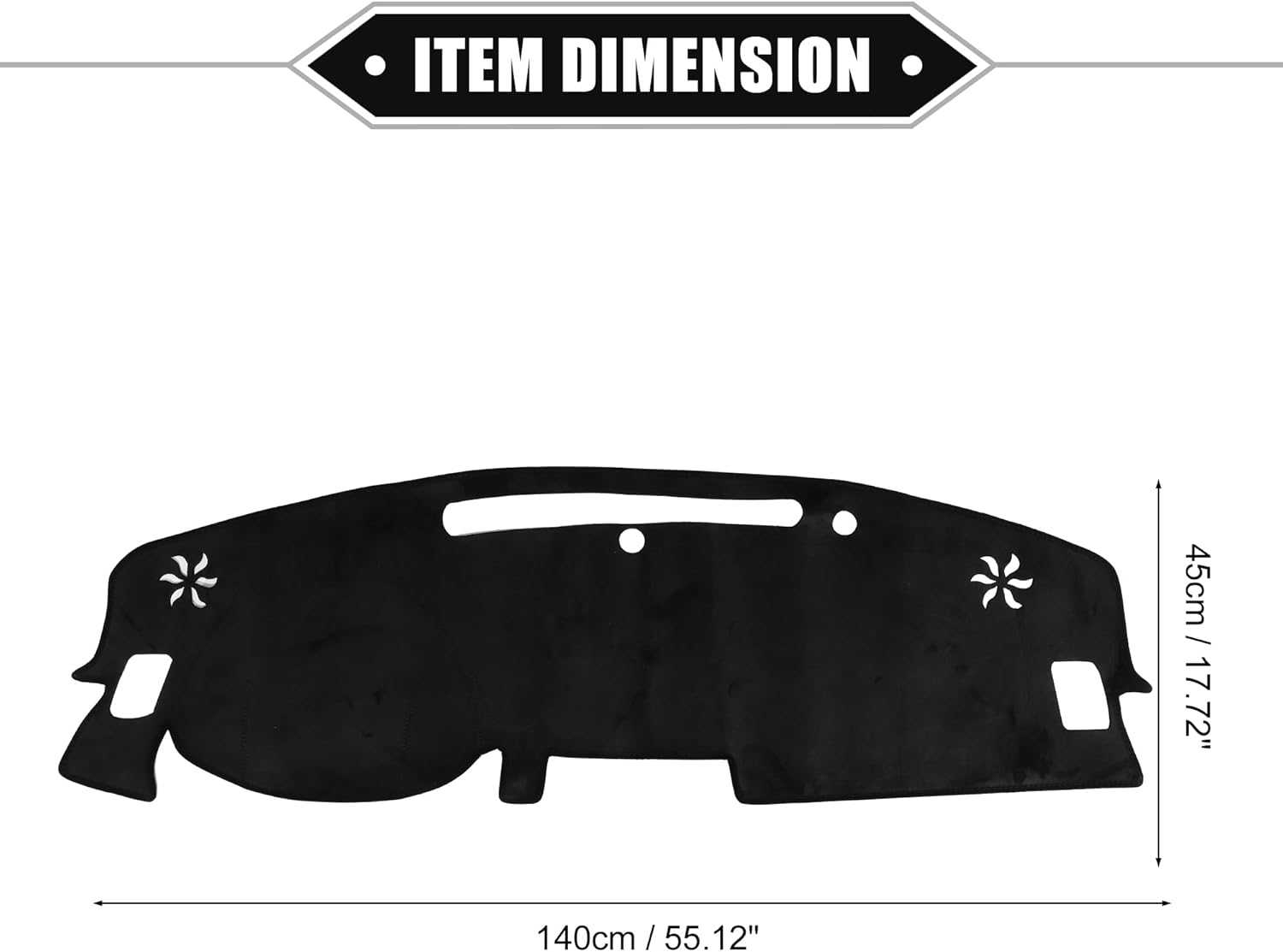 Car Dashboard Cover Mat Compatible for Nissan Altima 2019-2023, Protective Flannel Black Center Console Interior Trim Dash Board Mat