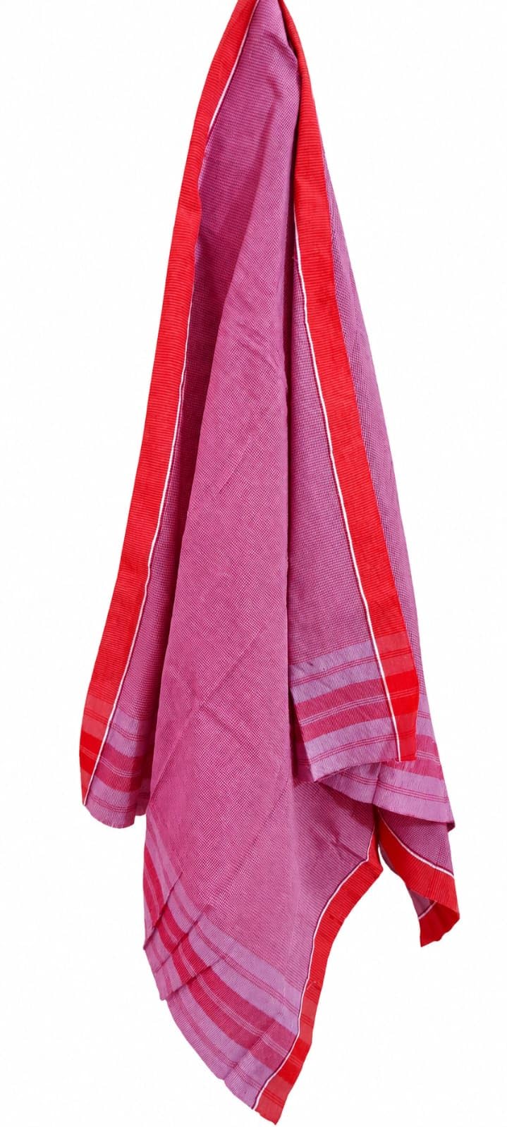 Premium Cotton Gamcha for Men | Traditional Pink Handloom Cotton Towel with Red Border | Soft, Absorbent & Multipurpose Daily Use-picture-24