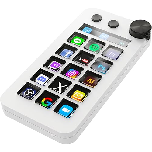 Streaming Deck for Live Streamers,Game commands keyboard for Gamers,Macro pad for Content Creators,Soundboard Keypad for OBS and Youtube,Three Modes(Shortcut Keys,Calculator,Numeric Keypad)