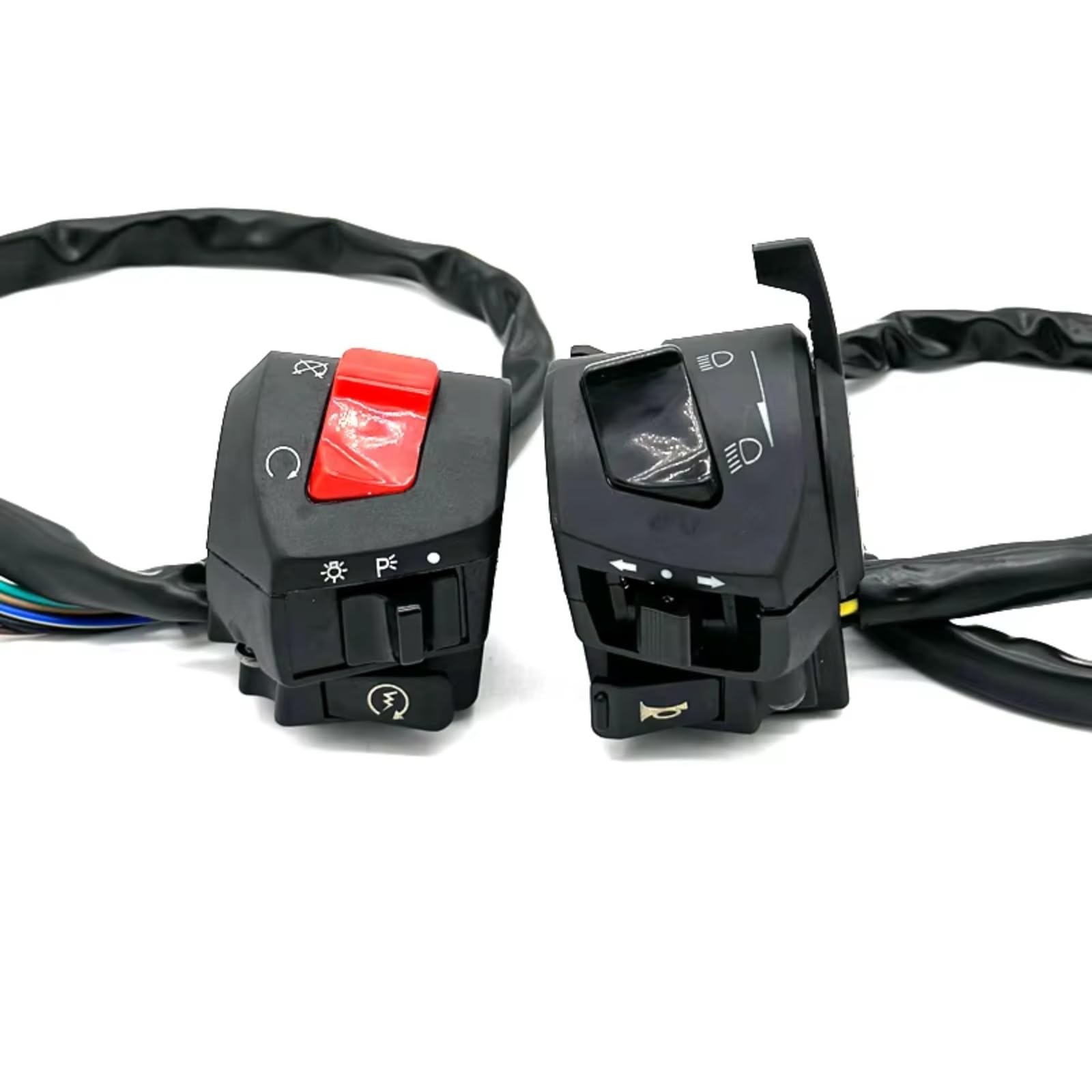 Interruptor señal moto Interruptor Para Moto Manillar Eléctrico De 22mm Para ZS125 Para ZS150, Bocina De Emergencia Faro Señal De Giro Botón Controlador De Arranque Eléctrico(Standard kit)