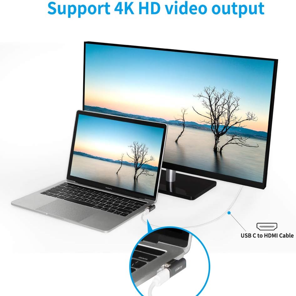 Flash Deals - 40% OFF Magnetic USB C Adapter 20Pins Type C Connector, Support USB PD 100W Quick Charge, 10Gb/s Data Transfer and 4K@60 Hz Video Output Compatible with MacBook Pro/Air and More Type C Devices (Grey)