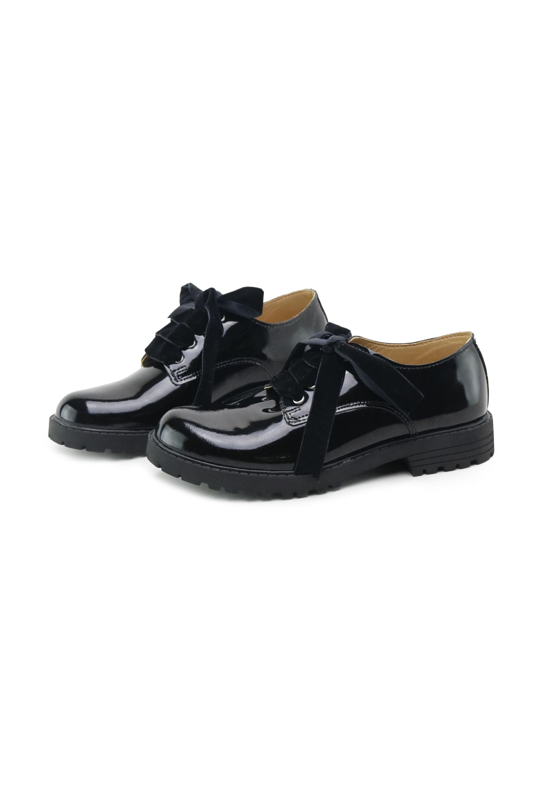 Eli Zapatos Blucher Colegiales Charol Negro Tankee 1957
