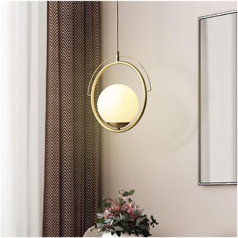 Lámpara colgante moderna para techos altos con cristal transparente 6