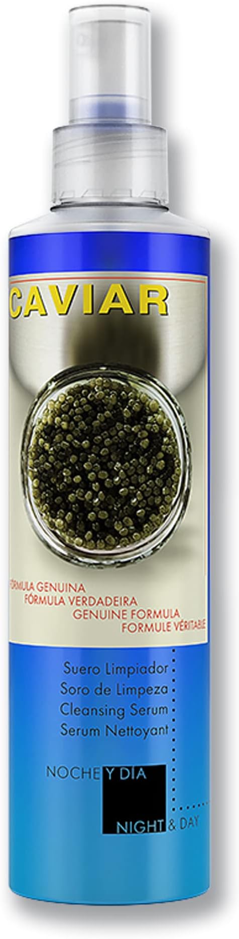 Noche Y Dia Caviar Facial Cleanser - Moisturizing Makeup Remover With Micellar Cleansing Water - Wrinkle, Fine Line, Age Spot, & Hydrating Face Wash - Clear Skin & Pores - 8.5 fl oz
