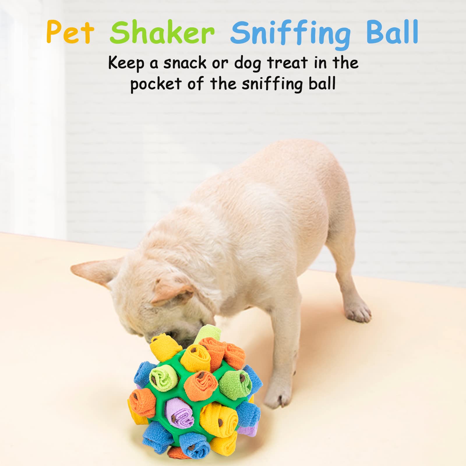 Palla Da Fiuto Per Cani - Giocattolo Interattivo Con Snack Per Allenare Olfatto E Ridurre Stress - Foto 3