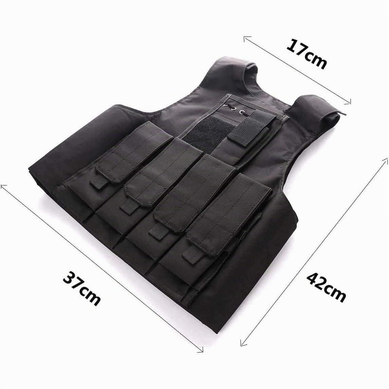 Gilet tactique pour enfants, gilet de protection pour airsoft, paintball réglable avec poche amovible pour garçons et filles