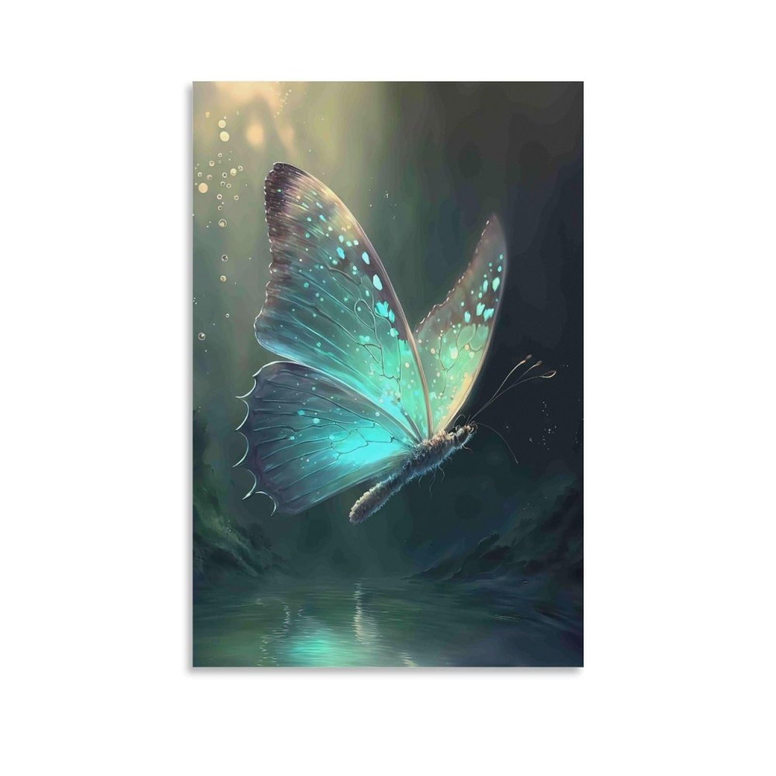 DHBANEIOK Fantasy Butterfly Art Wall Decor Poster Canvas Prints Picture Modern Wall Art Picture Wall Hanging for Office Gym Living Room Decor 08x12inch(20x30cm)