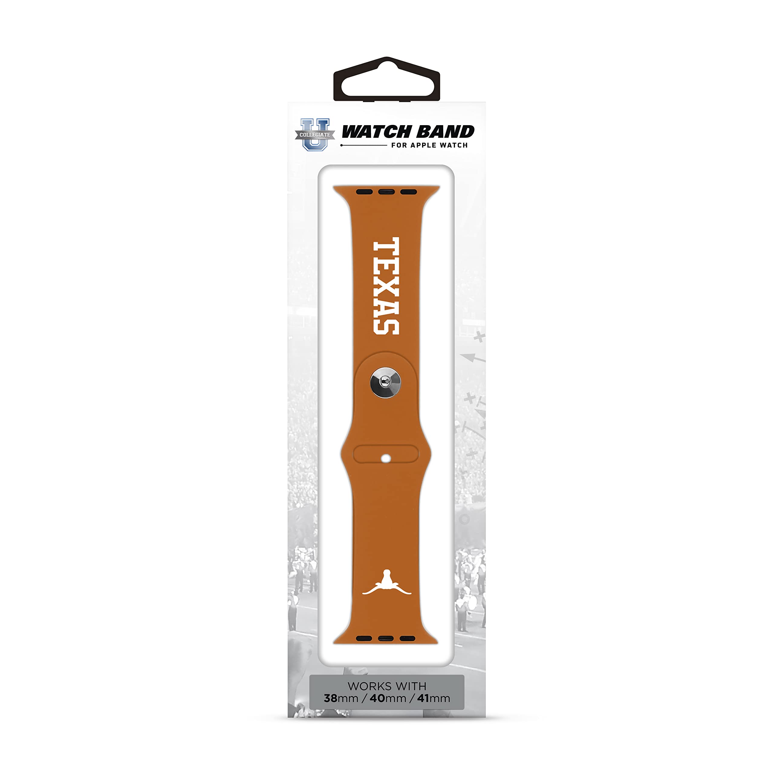 SOAR NCAA 42mm Apple Watch Band, Texas Longhorns
