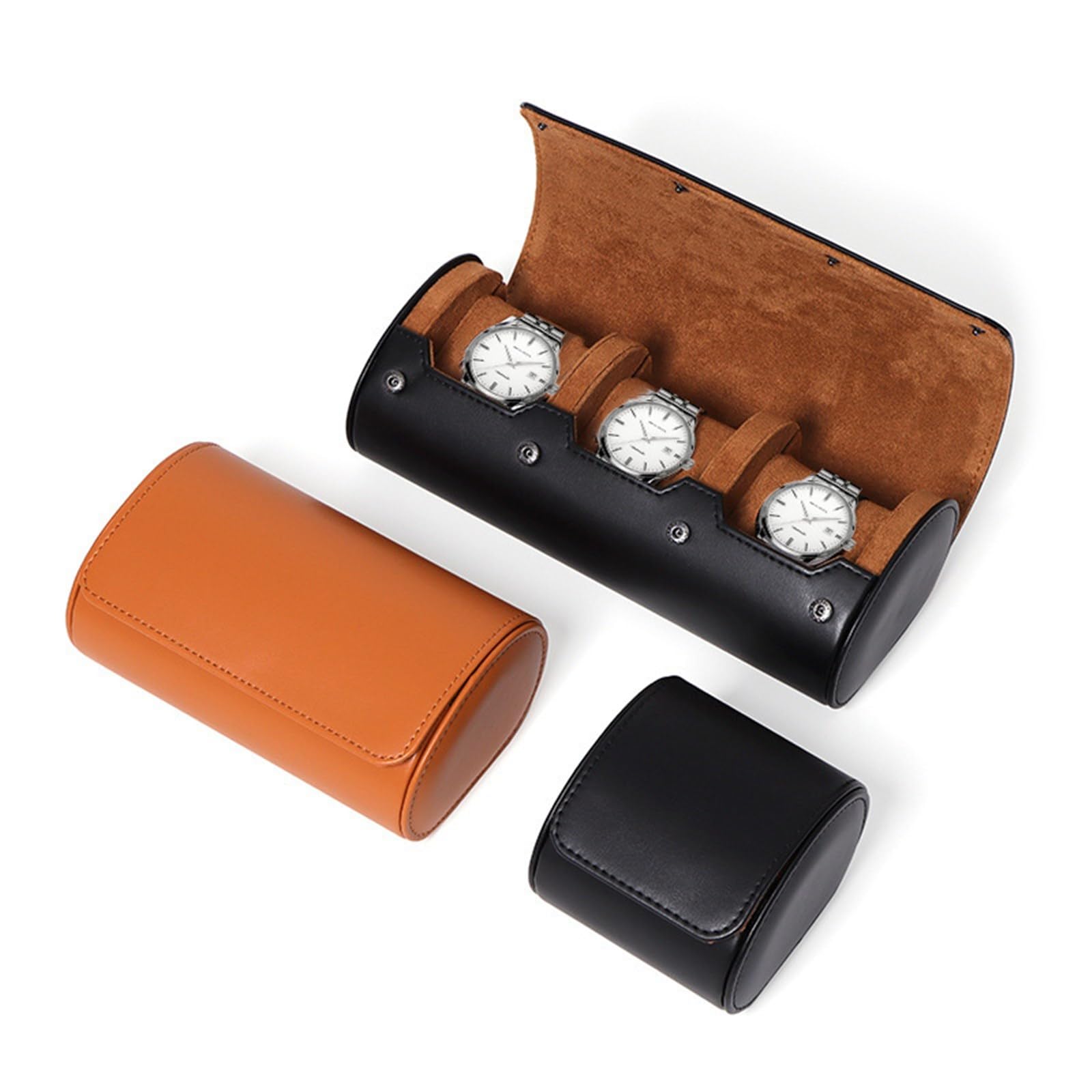 Scatola per orologi 1/2/3 slot per orologi da viaggio custodia per orologi custodia per gioielli custodia per orologi rotolo per donne uomini
