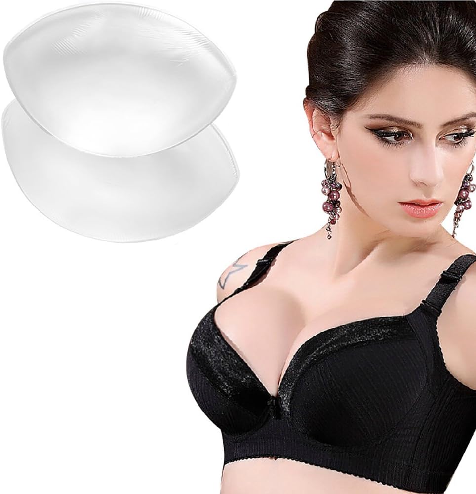 JINL® The Killer Cleavage Creator - Boost UP to 2.5 Cups Sizes in an Instant. Silicone Breast Enhancers ("Chicken Fillets") - Suitable for A, B and C Cups - 270g Pair (White)