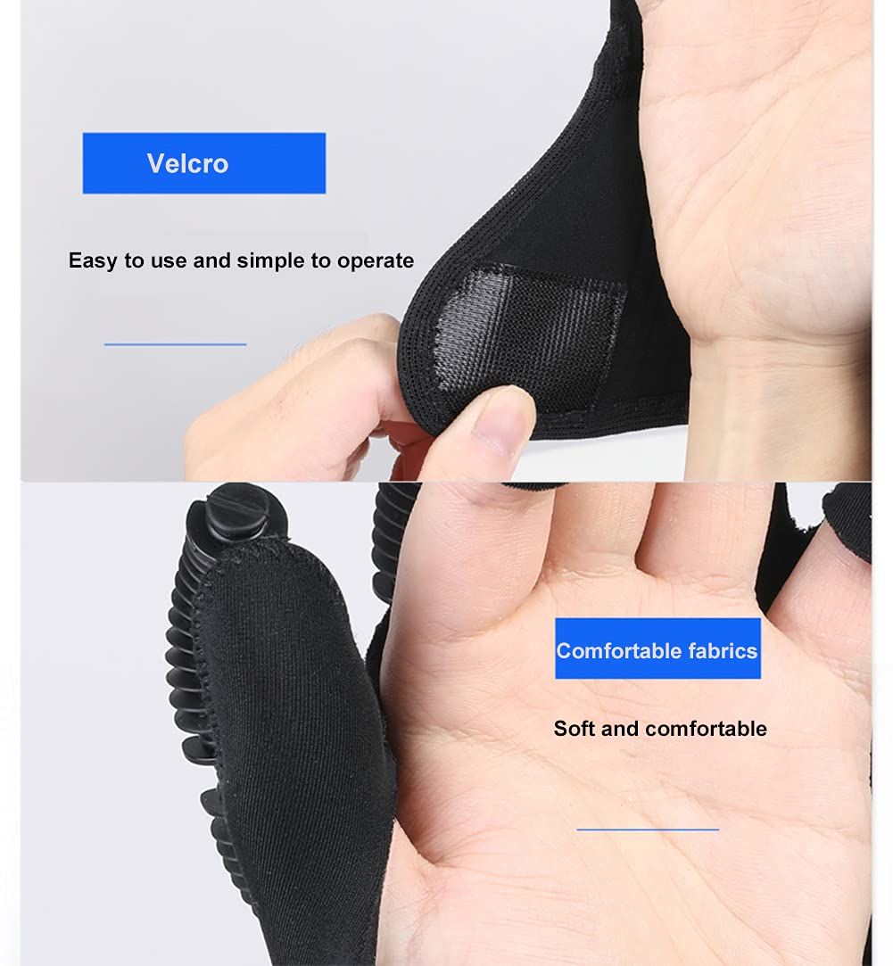 Attrezzatura per Il Recupero del Dispositivo per L'allenamento delle Mani delle Dita, Guanti per La Riabilitazione delle Dita per Pazienti con Emiplegia da Ictus, Protezione per Tutore