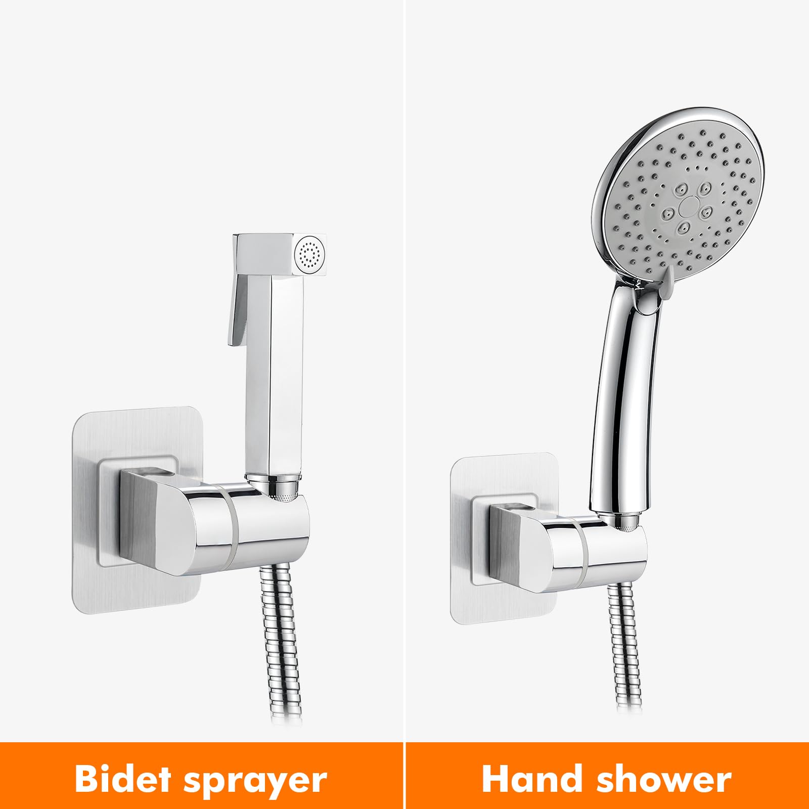 Ibergrif M20406, Soporte de Ducha de Ajustable, Soporte de Ducha con Dos Métodos de Montaje, Impermeable, Plata