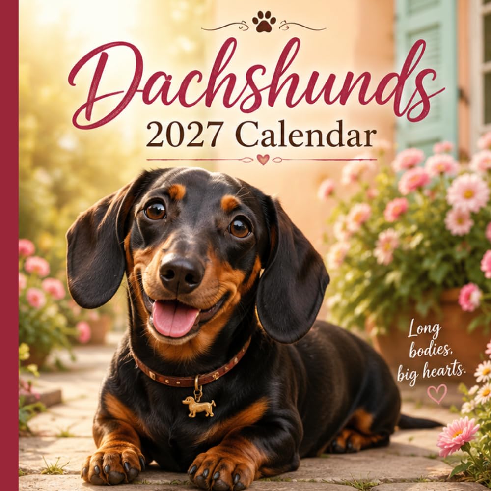 Dachshund Puppies Calendar 2027: Adorable Puppy Photography with Bonus January–March 2028