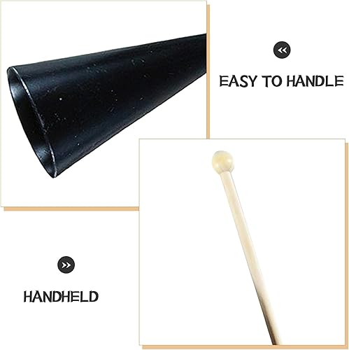 Miniatura 3 de VICASKY Instrumento de campana tradicional, percusión de mano, agogo, educativo, para niños, campana de agogo con palo de madera, instrumento de