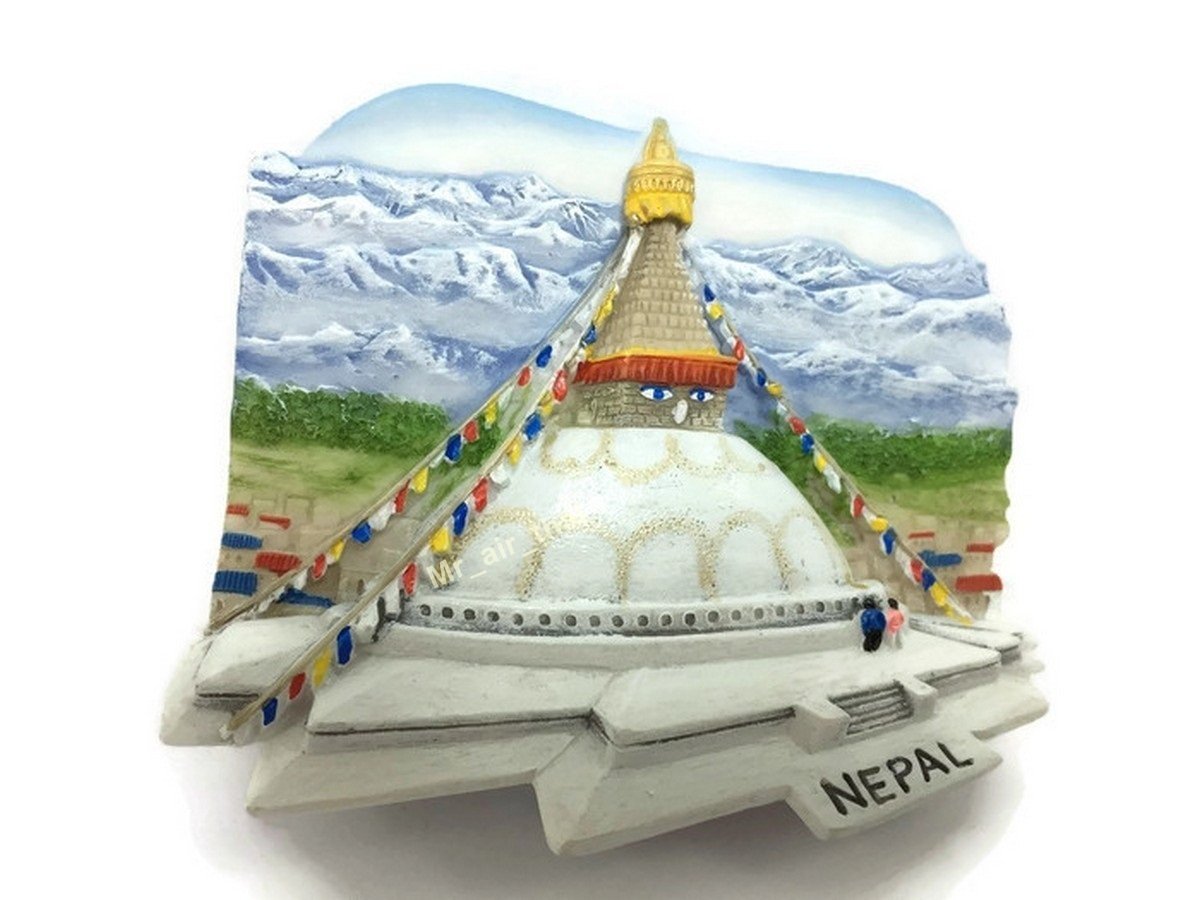 Bouddhanath Stupa, Nepal Resin 3d Fridge Magnet SOUVENIR TOURIST GIFT 065 by Mr_air_thai_Magnet_World