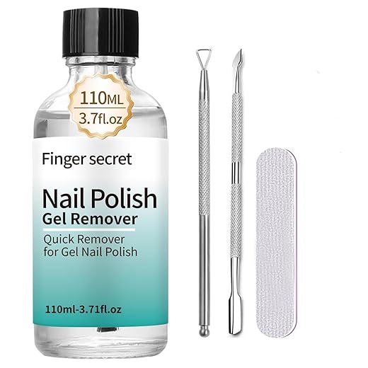 Kit Removedor De Esmalte Em Gel Finger Secret 110Ml - Rápido, Mágico E Prático Para Remover Unhas De Gel. Removedor De Unhas Profissional Para Uso Em Salão E Em Casa. Fácil De Usar. 110Ml