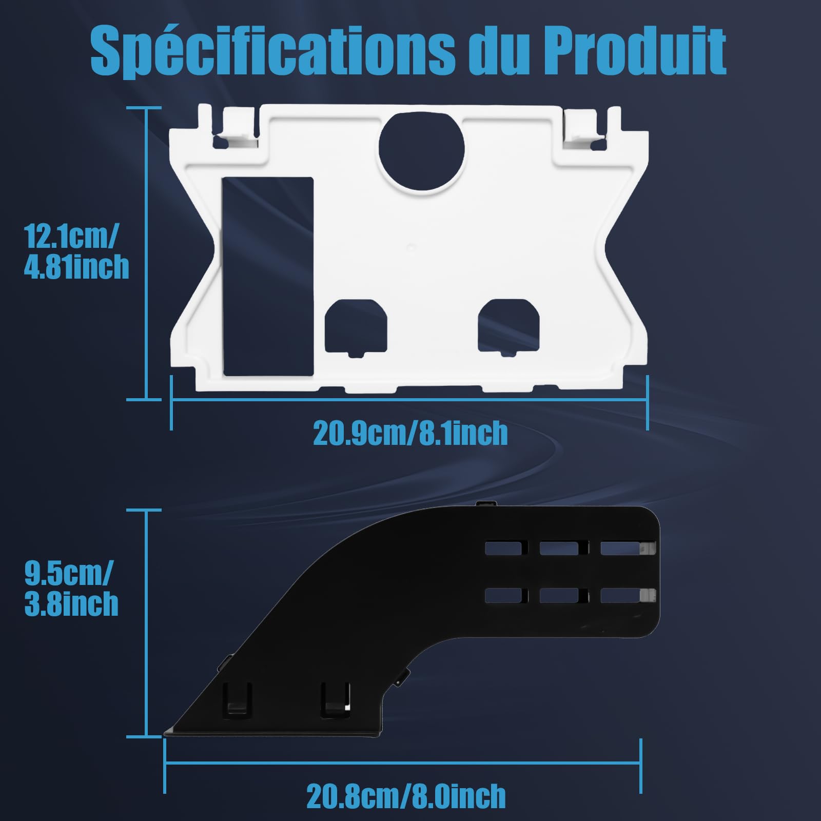 Empyreal Plaque de commande pour réservoirs de WC, compatible avec Geberit Duofix Sigma/Delta/BASIC, pour double chasse d'eau, avec 1 Trappe de visite(Or Mat)