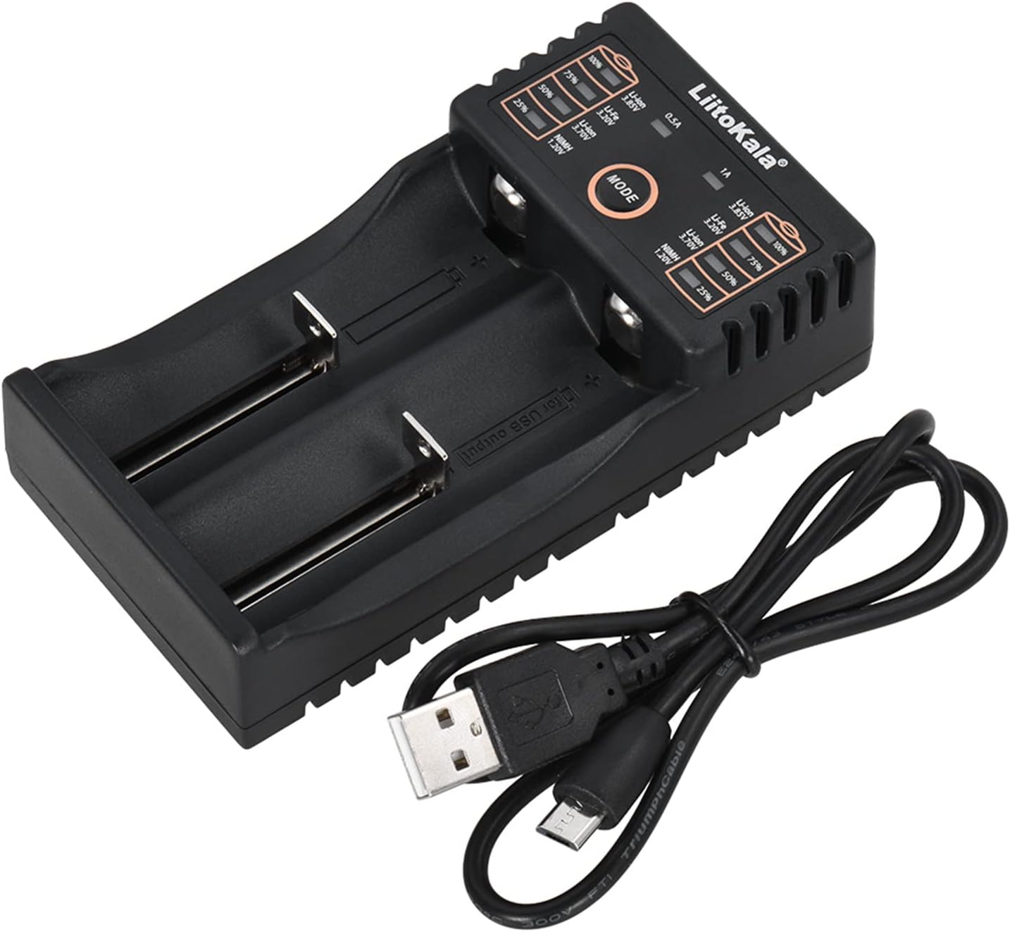 Goudan Lii-202 Smart Battery r for 1.2V/3.7V/3.2V/3.85V AA/AAA 18490/18350/16340/14500/10440 NiMH Li ium Re able Batteries