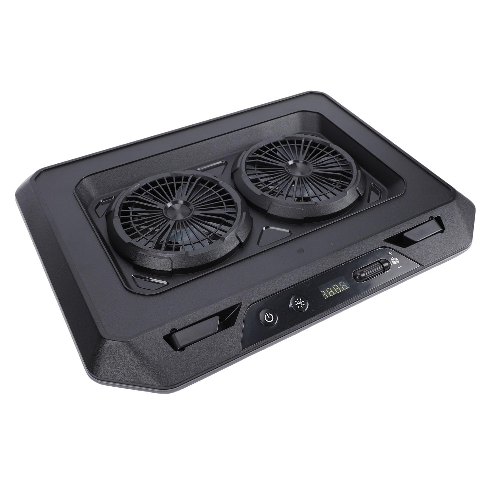 Cryfokt RGB Laptop Cooling Pad, Turbocharged Dual Fan Cooling | Alta velocità regolabile da 500-2300 giri/min, soluzione di raffreddamento efficiente, design ergonomico, adatto per laptop
